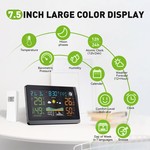Topika Wireless Weather Station Thermometer, High-Definition Color Display