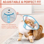 Cat Cone Collar Soft, Recovery Collar for Kitten After Surgery, Blue