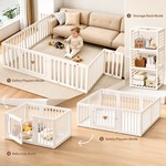 Topika Large Baby Playpen & Toy Storage Cabinet Set, 100 Ocean Balls