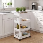 Topika - Movable Multipurpose Storage Trolley, 4-Tier Kitchen Storage Rack