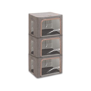 Topika - Storage Boxes for Clothes,Foldable Closet Storage w/ Clear Window