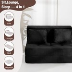 Topika - 4-In-1 Sofa Bed, Foldable Couch Bed With Pillows, Double Size