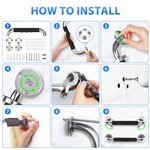 Topika Shower Grab Bars for Wall Safety Bathroom Handicap Handle for Senior