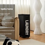 Topika Foldable Laundry Basket , With Wheels & Removable Bag, 40/80L