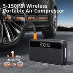Topika 1500A 4-In-1 Car Jump Starter With 150PSI Air Compressor, 10000mAh