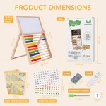 Topika 10-Row Wooden Abacus & Magnetic Board Kids Educational Toy Set