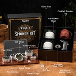 Topika Whiskey Smoker Kit Cocktail Smoker with Torch, 6pcs Wood Chips Set