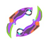 Topika 3D Printing Gravity Knife Plastic Toy Fidget Claw Knife Pack of 2