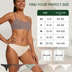 Lekkon Women Thongs Panties Classic Microfiber Silky Underwear 3/6 Pack