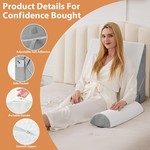 Topika - Wedge Pillow Post Surgery,Bed Wedge Pillows for Adult Sleep Apnoea