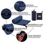 Topika Quick Dry Microfiber Towel, 180x80cm Super Absorbent All-Season Use