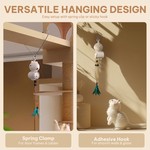 Topika Automatic Cat Laser Toy, USB Hanging Feather Teaser for Indoor Cats