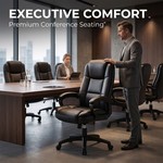 Topika Elite 200 -Leather Executive Home Office Chair, Ergonomic Desk Chair