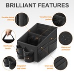 Topika - Car Back Seat Organizer, Seat Storage for Children, 2 Cup Holders