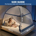 Topika Folding Fiberglass Mosquito Net Tent Three-way zipper for Baby Adult