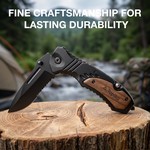 Topika - Foldable Survival Knife Tool Knife With Card Knife And Rope Cutter