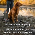 Topika - Water Bottle 1.5L for Hiking & Pets, BPA-Free, Leakproof Dual Use
