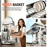 Topika Over The Sink Dish Drying Rack,Adjustable,Stainless Steel Material
