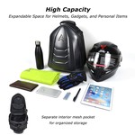 Motocentric Hard Shell Motorcycle Backpack, Waterproof Motorcycle Tail Bag