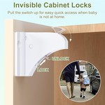 Topika Child Proof Cabinet Locks Baby Proofing Magnetic Design