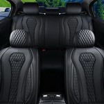 TopikaAuto 2/5 Seats Leather Car Seat Covers Full Set, Front Set, Universal