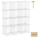 Topika 12 Cube Wire Storage Organiser, Modular Shelving Unit for Home