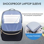 Topika Ladies 15.6" Laptop Backpack rechargeable USB Port Waterproof Oxford