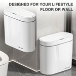 Topika - Trash Bin with Lid - Rubbish Bins for Kitchen - Hanging Garbage Can