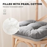 Topika Cotton Chair Cushions for Dining & Patio Chairs Soft Thick Seat Pads