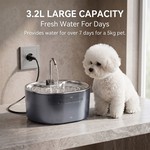 Topika 3.2L Stainless Steel Automatic Pet Water Fountain Dispenser