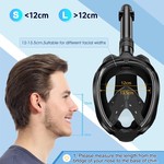 Topika - Anti-Fog Panoramic Snorkelling Mask, Foldable Dry Top Design