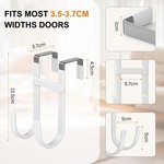 Topika-Door Hooks Over Door Hanger,Stainless Steel Hooks For Hanging Items