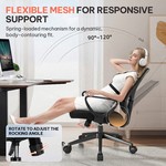 Topika - Ergonomic High-Back Office Chair with Armrests & Padded Seat
