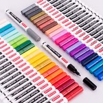 ZEYAR - 48-Colour Oil-Based Paint Marker Pen Set, 0.7mm Extra Fine Tip