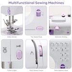 Topika 12-Stitch Mini Sewing Machine with 42pc Thread Kit for Beginners