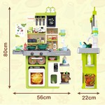 Topika Kids Kitchen Play Set with Light, Sound and Play Food