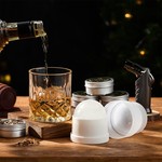 Topika Whiskey Smoker Kit Cocktail Smoker with Torch, 6pcs Wood Chips Set