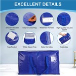 Topika - Moving Bags Heavy Duty Storage Totes with Handles & Tag Pocket