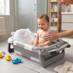 Topika Foldable Baby Bathtub with Thermometer & Cushion for 0-36 Monthes
