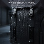 Topika 15.6" Laptop Backpack Water-Resistant Rolltop Travel Bag - Black