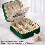 Topika Mini Jewellery Box & Portable Earring Box, Mirror, Metal Zipper