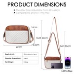 Topika - Small Crossbody Bag for Women with Wide Strap & Multi Pockets