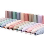 ZEYAR - 12 Cream Colour Highlighter Pen Set, Single Precise Chisel Tip