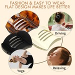 Topika 6 Packs Flat Claw Clips for Women, French Flat Hairclips