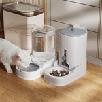 Topika Cat Food Feeder Gravity Auto Cat Food Dispenser 2pcs Set