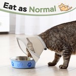 Topika Brown Soft Cat Cone Collar for Recovery, Anti-Lick, Waterproof Mesh