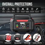 Topika Battery Charger 12V/24V Smart Car Battery Charger With Colour Screen