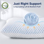 Topika - Shredded Memory Foam Pillow for Side Back And Stomach Sleepers