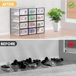 Topika Stackable Shoe Storage Boxes with Magnetic Lid & Aromatherapy Hole