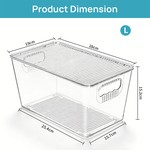 Topika 6Pcs Clear Storage Containers With Lid For Food Storage Isolate Odor